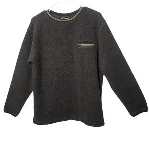 Horny Toad Mens Vintage‎ Sherpa Fleece Pullover S Olive Green Gorpcore Outdoor